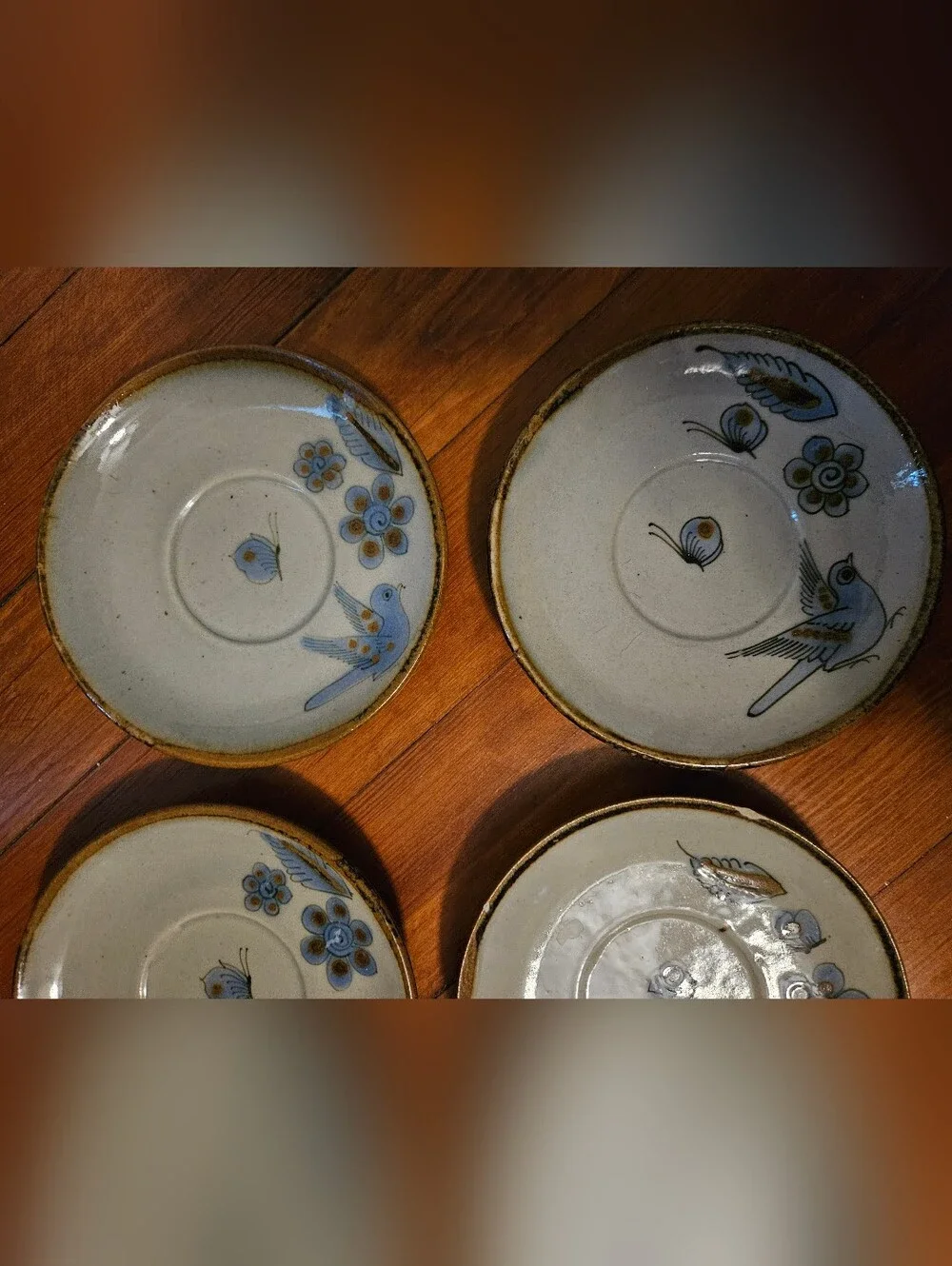 Set of 4 Saucers * Tonala * Ken Edwards * Salad * Palomar Mexico